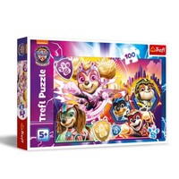 Trefl - Paw Patrol: The Mighty Movie, Lernen Sie Mighty Pups Kennen - Puzzle 100