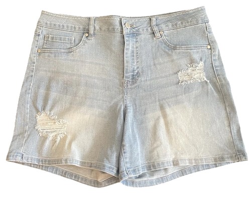 D. Jeans Damen High Waist Distressed Shorts Größe 12 Baumwollmischung helle Waschung - Bild 1 von 10