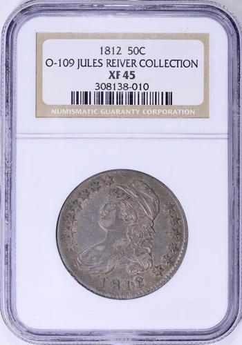1812 CAPPED BUST HALF DOLLAR O-109 - NGC XF-45