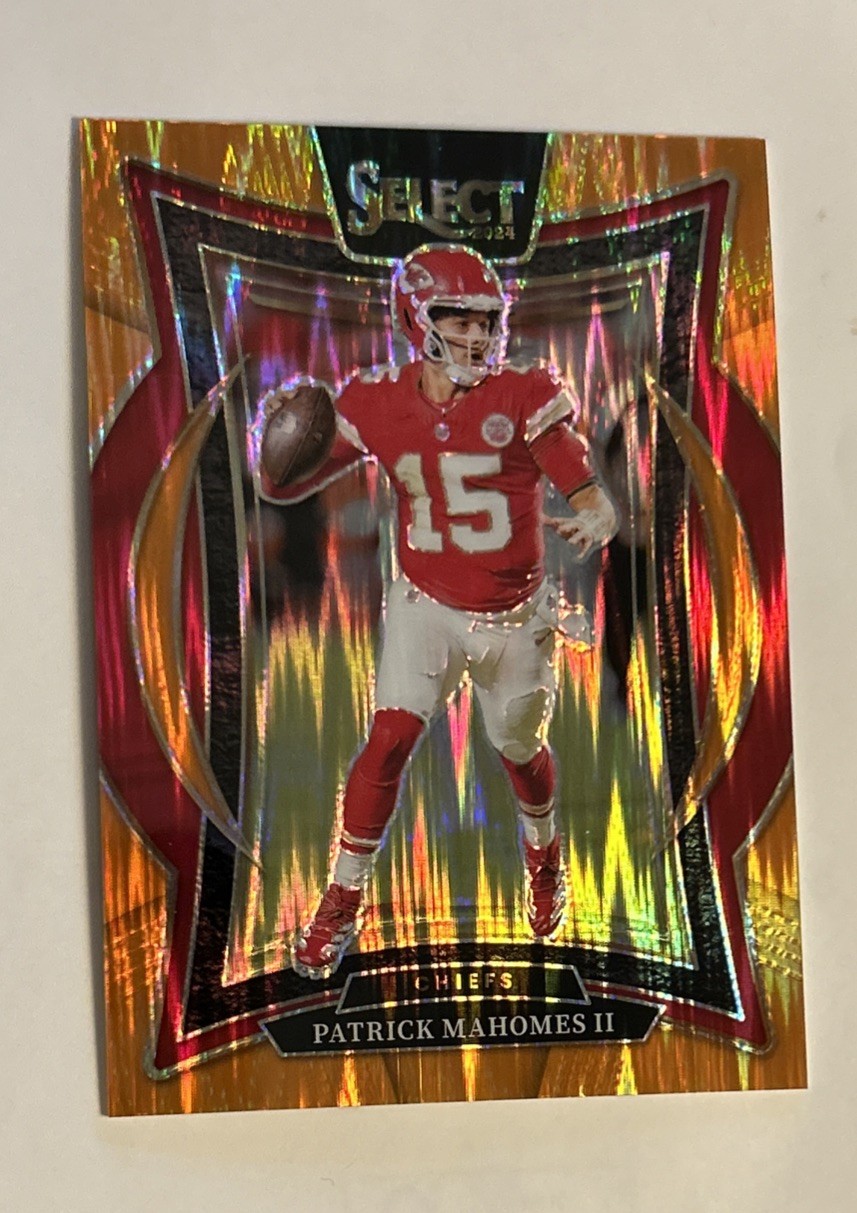 2024 Panini Select - Concourse Patrick Mahomes II #33 Orange Shock Prizm /499