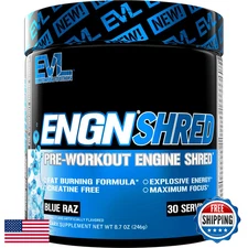 EVL Ultimate Pre Workout Powder - Thermogenic Fat Burn Support, Creatine-Free