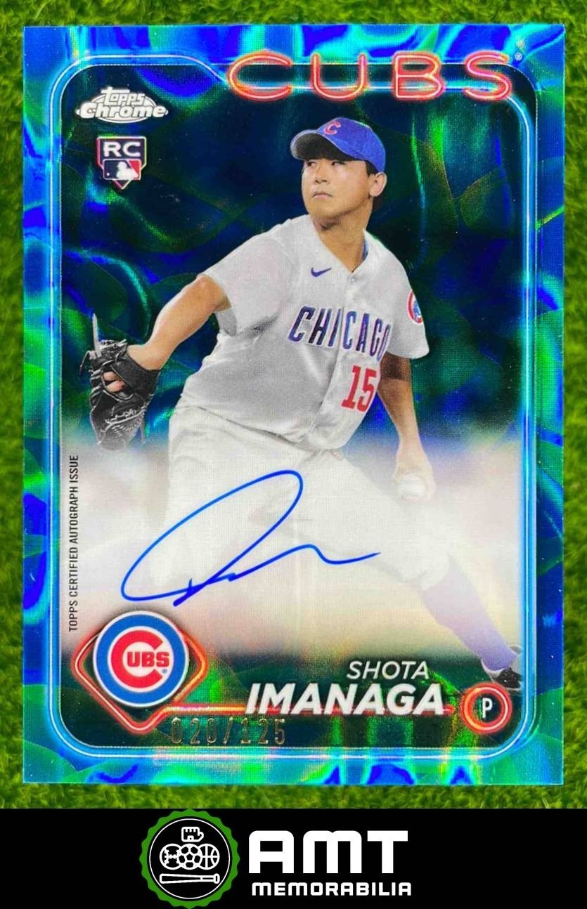 2024 Topps Chrome Update Shota Imanaga RC Auto Lava Lamp Blue/Green 20/125 Cubs