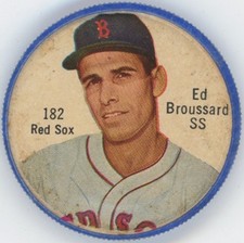 1962 Salada Junket Coins #182 Ed Broussard Not Bressoud Boston Red Sox Variation