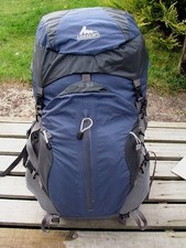 Gregory Z55 internal frame hiking backpack 55L durable navy/grey nylon size L