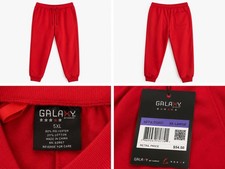 Galaxy by Harvic Men's MFPX-550RD Fleece Jogger Sweatpants Red Size 5XL