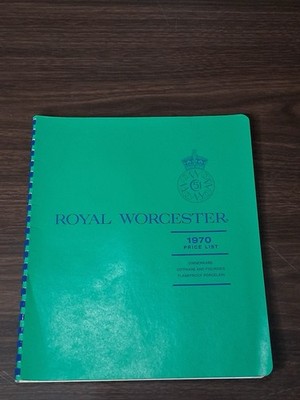 1970 Royal Worcester Price List Catalog Bone China Dinnerware Figurines Vintage