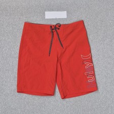 Hurley Men Shorts 32 Red Swimwear HSP21VMB-03931 Boardshorts 9" Inseam