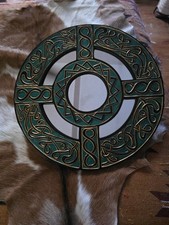 Unique Wooden Hand Painted Celtic Knot Mirror...