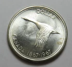 Canada 1967 silver dollar__high grade silver coin