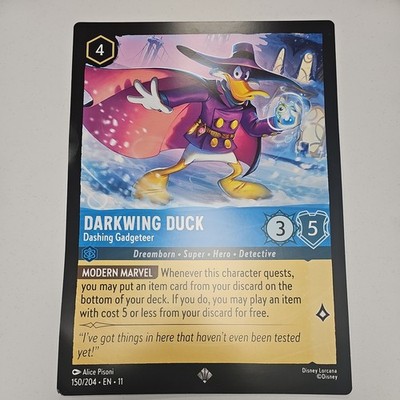 oversized lorcana cards jumbo promo Card Rare Darkwing Duck Dashing Gadgeteer Giant OVERSIZED Lorcana TCG Acrylic Token