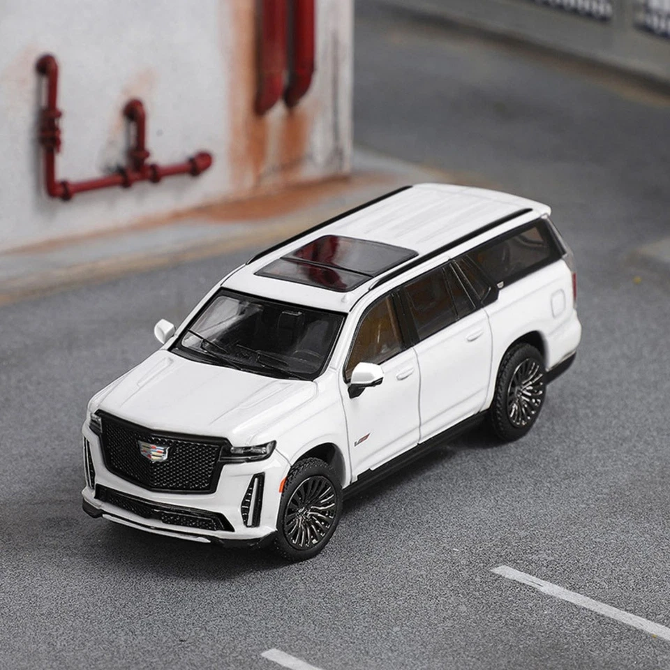 Adornos de simulación de coche modelo diecast aleación Cadillac Escalade Shadow 1/64 juguetes Foto 4 de 4