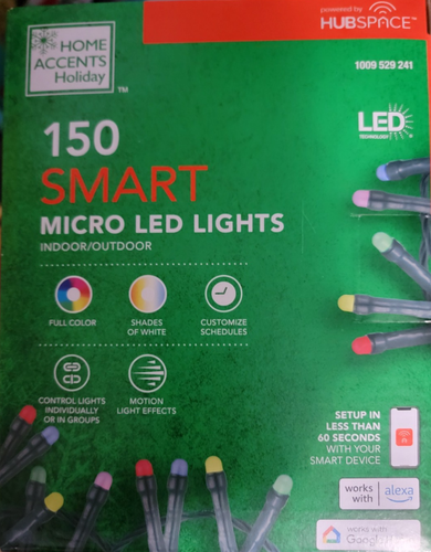 Home Accents Holiday 150 Smart Micro LED Multicolor Multifunction String Lights