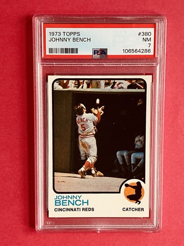 1973 Topps Johnny Bench #380 PSA 7 NM Cincinnati Reds HOF - Bild 3 von 8
