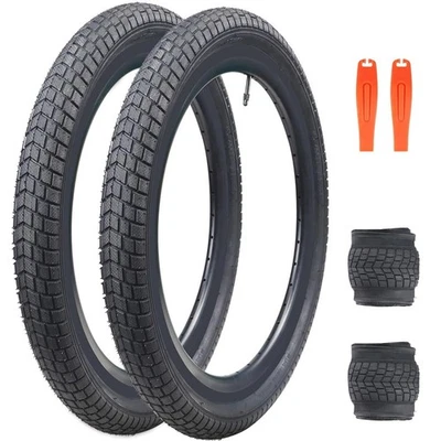 ZUKKA 2-PCS 20" Bike Tires 20 x 2.125/57-406 20 Inch Bike Tire Folding Tire ,Black