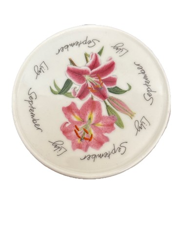 Dunoon September Lily Mug-3.25" Flower of the Month by Kathy Pickles Bone China - Imagen 2 de 4