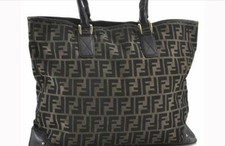 Fendi Zucca FF Monogram Tote Bag Brown/Black ...