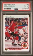 1990 UPPER DECK #63 JEREMY ROENICK ROOKIE RC PSA 8