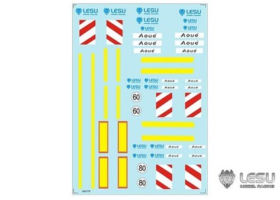 LESU 1/14 Decal Sticker Parts Hydraulic Plate for Tamiya RC Tractor Truck Dumper