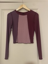 Wild Fable Colorblock Ribbed Knit Cropped Cre...