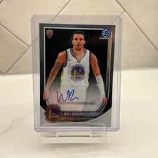 2025-26 Bowman Chrome Will Richard Auto Rookie RC Warriors 