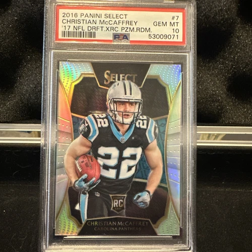 2016 Panini Select Christian McCaffrey 17 NFL Draft XRC PZM PSA 10