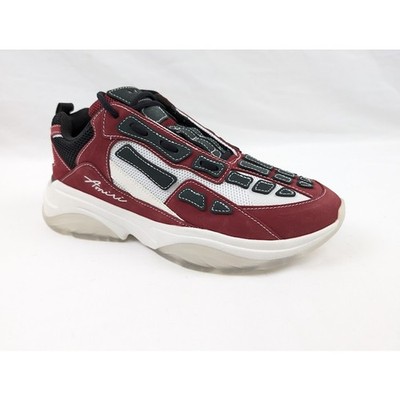 Amiri Bone Runner Low-Top Sneakers in Deep Red BNWB 42