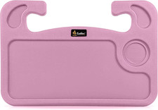 2 in 1 Car Steering Wheel Desk  Steering Wheel Tray for Laptop and Food  Pink