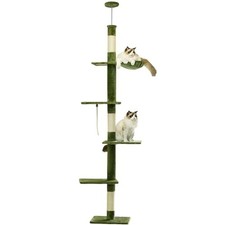 NEGTTE Cat Tree Floor to Ceiling Cat Tower with Adjustable Height, Cat Climbing
