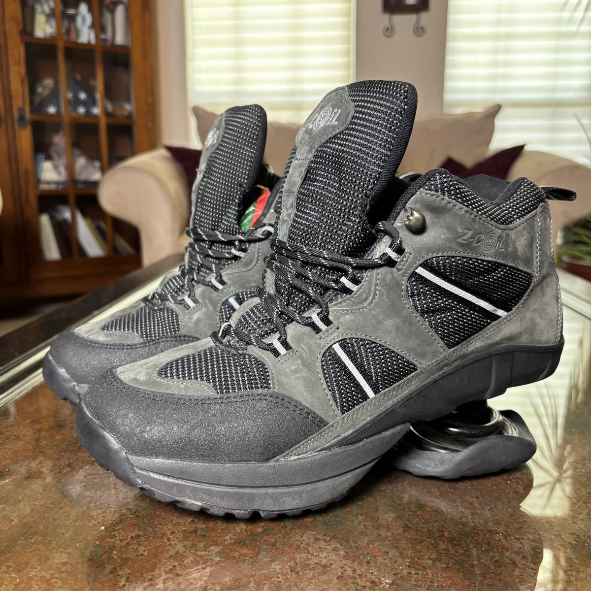 Z-Coil High Desert Hiking Boots Men 10M Gray Black Comfort Spring Relief ISSUES z coil boots products for sale | eBay main image 3