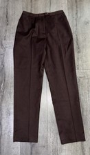 Harve Bernard By Bernard Holtzman Women  s Brown Pleated Pants Size 6,  411