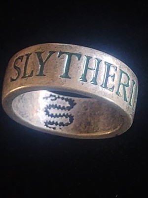 Harry Potter Slytherin House Ring Green Lettering Collectible TM