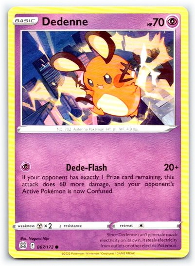 Dedenne 067/172 ~ English Near Mint
