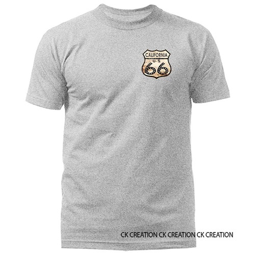 Camiseta gráfica con letrero de California en el pecho izquierdo de la Ruta 66 - Imagen 6 de 14