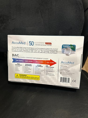 Universal Mouthpieces -BACtrack, AccuMed, AlcoHAWK ABI- Pro, AlcoScan- 50 PACK - Picture 2 of 2