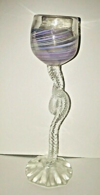 New Glass Sculpture Leon Applebaum 13' Tall Hand Blown Signed Art Glass