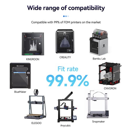 Lote de carretes de filamento de impresora 3D mate Kingroon 10 kg PLA PETG de alta velocidad - Imagen 8 de 76