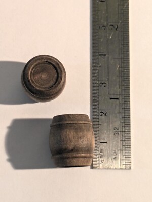 Ship Model Diorama Parts 2 Dark Aged Walnut 17mm x 15mm Barrels