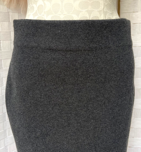 Gonna al ginocchio in cotone grigio scuro Chaps Ralph Lauren nuova con etichetta taglia M - Foto 4 di 12