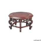 Chinese Style Incense Table, Circular Flower Table, Bonsai Vase, Wooden Base