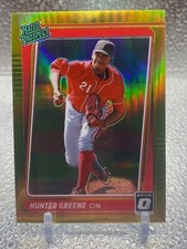 2021 Donruss Optic HUNTER GREENE Rated Prospect Gold Prizm #RP-13 SSP #6/10