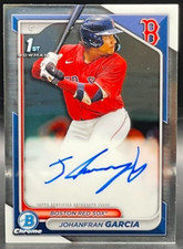 2024 Bowman #CPA-JG Johanfran Garcia Chrome Prospect Autographs Boston Red Sox