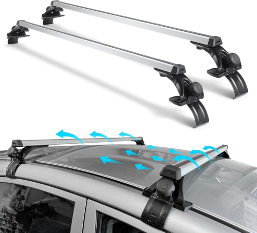 Universal Car Roof Rack Cross Bars Adjustable 48" Aluminum Alloy 176Lbs/80Kg Roo