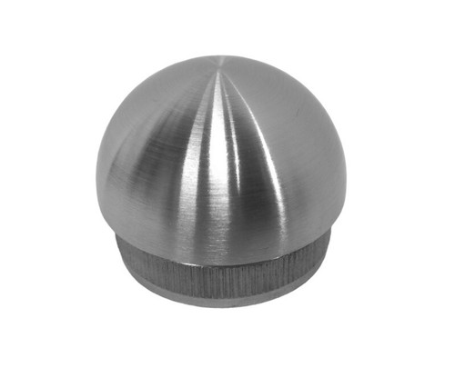 Bouchon Embout Dôme Pour Tube de 42.4mm épaisseur 2mm inox satiné Garde Corps - Picture 1 of 8
