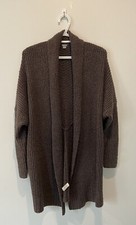 Aerie Chunky Gray Knit Oversized Cardigan Size XS