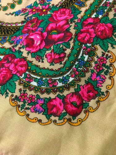 Vintage Original Traditional Ukrainian & Slavic Style shawl scarf wrap 22" - Picture 3 of 6
