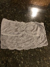 American Eagle Outfitters Aerie Grey Lace Bandeau - Bra - Size Medium, NEW