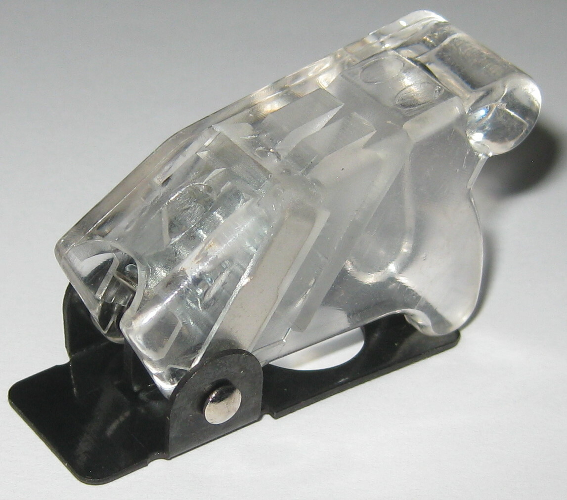 Full Size Toggle Switch Safety Cover CLEAR Designed for 15/32