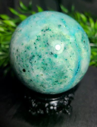 Large 70mm 425g Beautiful A++ Quantum Quattro Chrysocolla Sphere Crystal Ball - Picture 7 of 24
