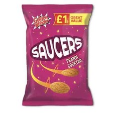 Golden Wonder Saucers Prawn Cocktail Crisps Pack of 18 x 40g