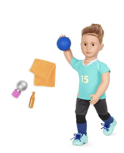 Our Generation 18" Volleyball Player Boy Doll (Johnny) Blonde Hair/Brown Eyes - Picture 2 of 7